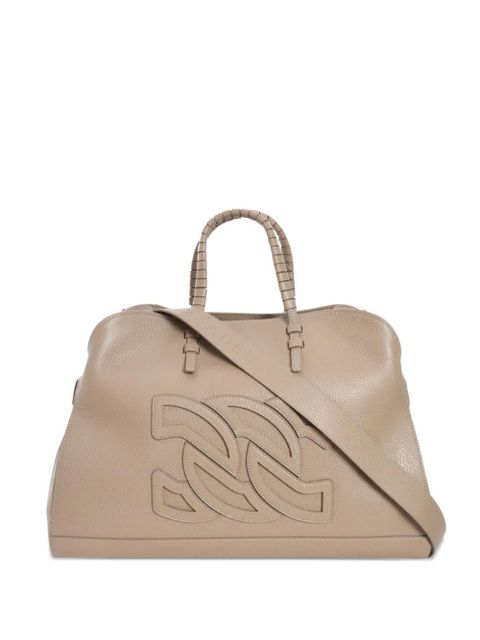 Casadei double C embossed leather tote bag - Brown - zdjęcie produktu nr 1