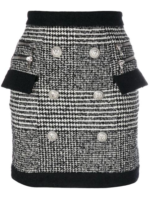 Balmain tweet buttoned mini skirt - Black - zdjęcie produktu nr 1