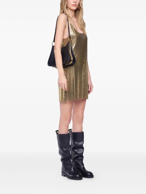 Rabanne chainmail-embellished mini dress - Gold