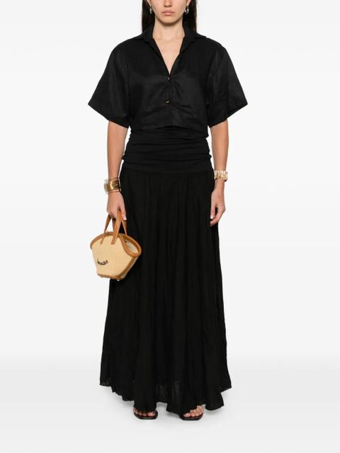 Johanna Ortiz panelled maxi skirt - Black