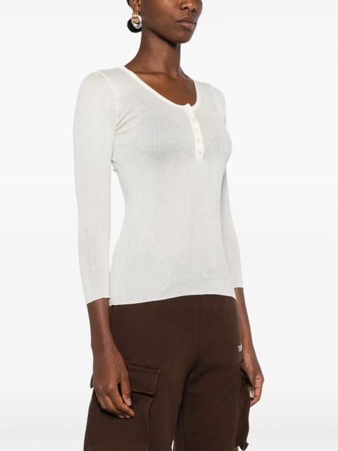ISABEL MARANT ribbed top - White