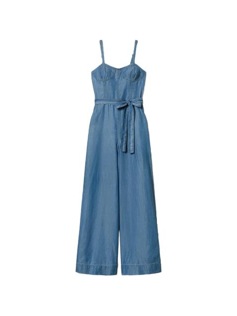 TWINSET wide-leg belted jumpsuit - Blue - zdjęcie produktu nr 1