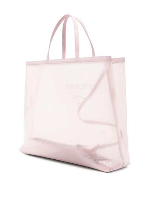 Prada logo-print tote bag - Pink