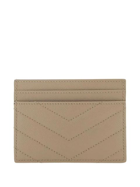 Saint Laurent Cassandre leather card holder - Neutrals - zdjęcie produktu nr 2