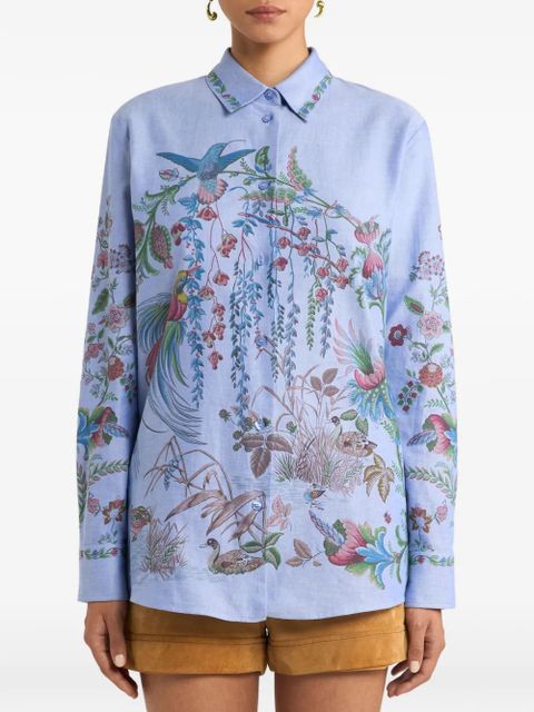 ETRO floral-print shirt - Blue