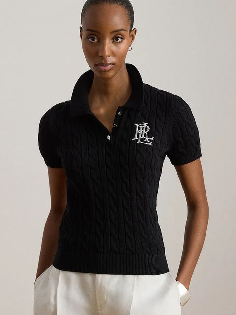 Lauren Ralph Lauren sweter z krótkim rękawem damski bawełniany - zdjęcie produktu nr 2