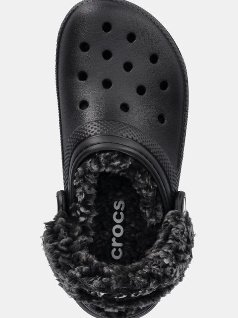 Crocs kapcie Classic Fleece Lined Clog kolor czarny 211396 - zdjęcie produktu nr 2