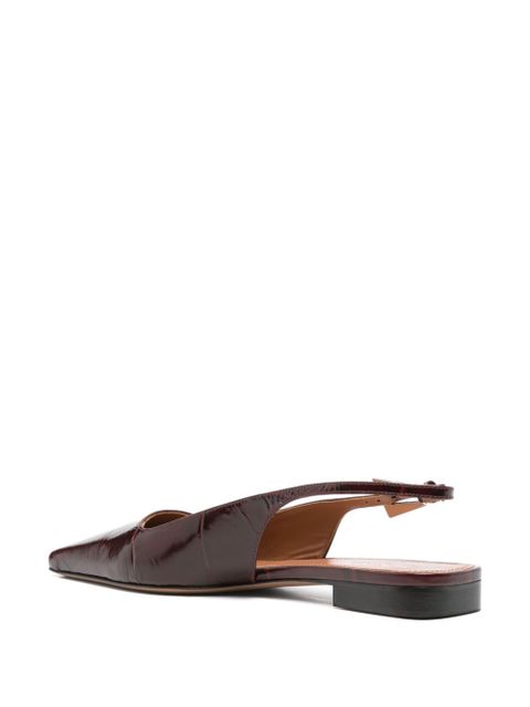 Paris Texas embossed-crocodile ballet flats - Red