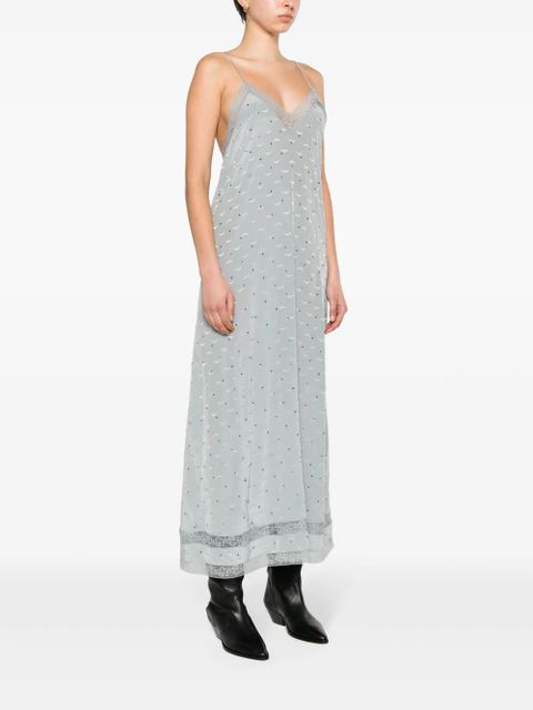 Zadig&Voltaire Reman silk maxi dress - Blue