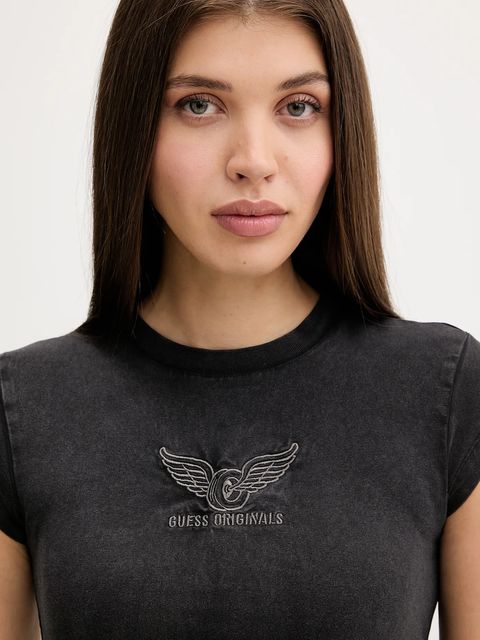 Guess Originals t-shirt VINTAGE damski kolor czarny W5YI43 J1314