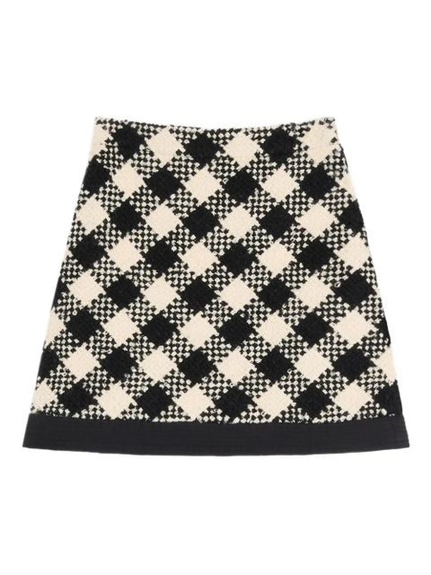 Valentino Garavani Damier tweed mini skirt - Black - zdjęcie produktu nr 1