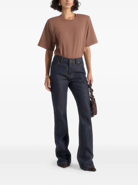 Manière De Voir Abbie stacked-fit blue flare jeans - zdjęcie produktu nr 2