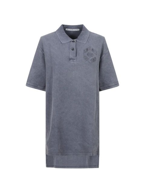 Alexander Wang logo-embroidered piqué mini dress - Grey - zdjęcie produktu nr 1