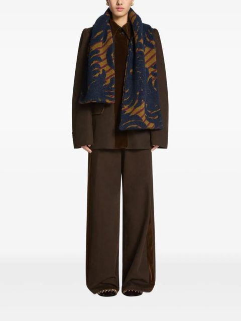 DRIES VAN NOTEN jacquard scarf - Brown - zdjęcie produktu nr 2