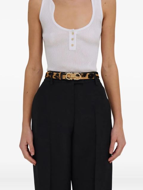 Ferragamo adjustable Gancini belt - Neutrals