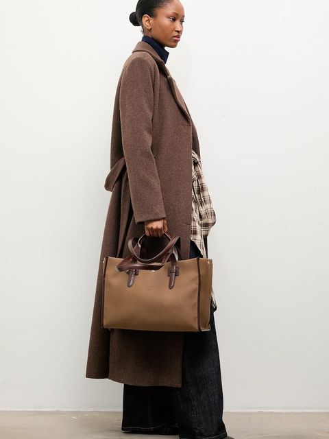 Answear.LAB płaszcz damski kolor brązowy przejściowy - zdjęcie produktu nr 1