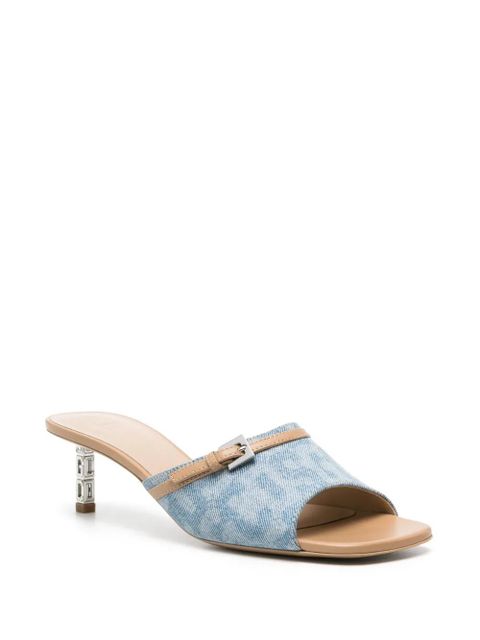 GCDS 60mm monogram-pattern leather sandals - Blue - zdjęcie produktu nr 2