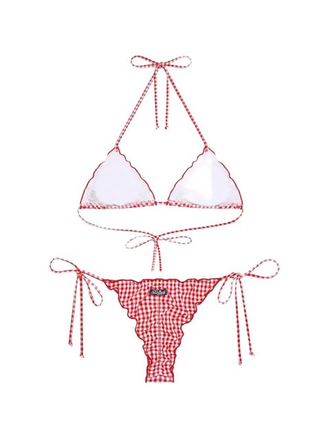 MC2 Saint Barth Sagitami vichy pattern bikini - Red - zdjęcie produktu nr 2