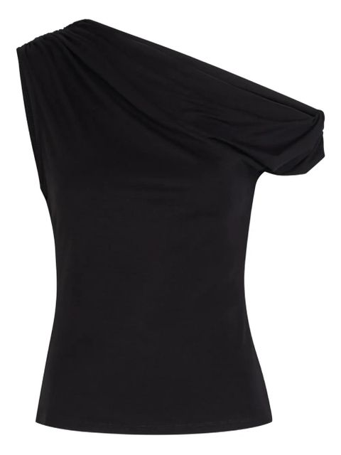Reformation Belle one-shoulder blouse - Black - zdjęcie produktu nr 2