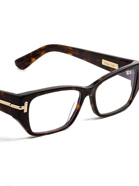 TOM FORD Eyewear geometric frame glasses - Brown