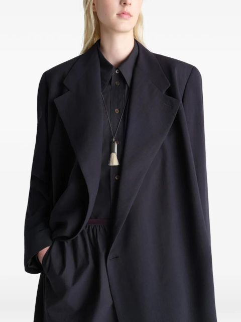 LEMAIRE draped wrap coat - Black