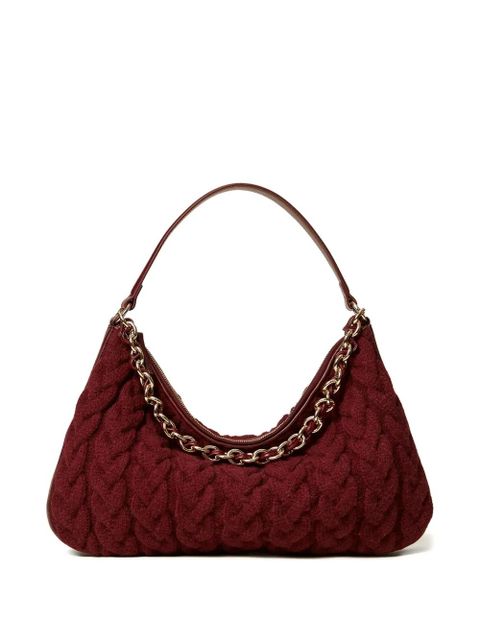 TWINSET cable-knit chain-detail shoulder bag - Red - zdjęcie produktu nr 1