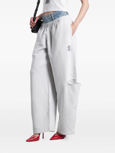 Alexander Wang layered-waistband slash-detail track pants - Grey - zdjęcie produktu nr 1