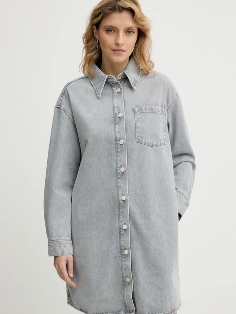 Marc O'Polo sukienka jeansowa kolor szary mini oversize 5000007869 - zdjęcie produktu nr 1