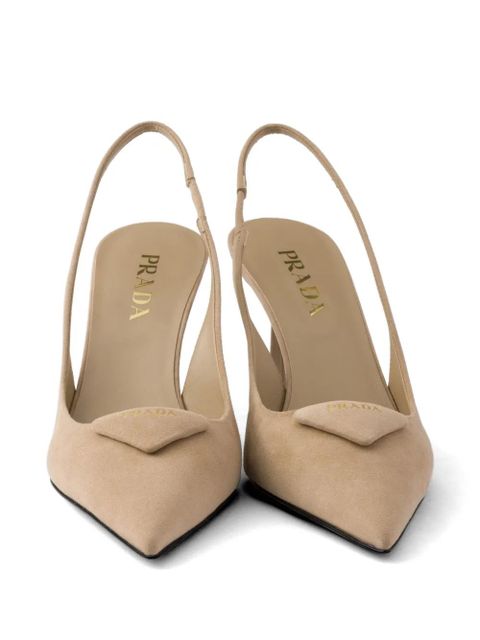 Prada suede slingback pumps - Neutrals