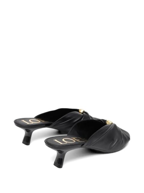 LOEWE leather heeled sandals - Black