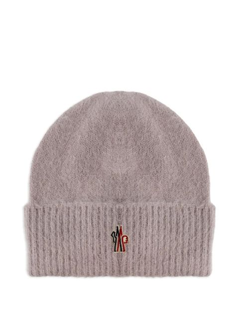 Moncler Grenoble ribbed logo beanie - Purple - zdjęcie produktu nr 1