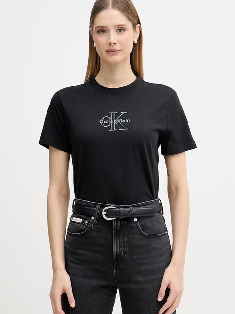 Calvin Klein Jeans t-shirt damski bawełniany - zdjęcie produktu nr 2