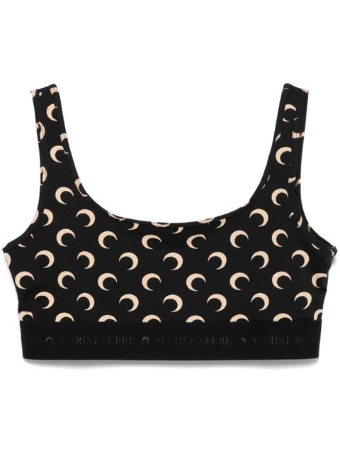 Marine Serre Moon jersey sport bra - Black - zdjęcie produktu nr 1