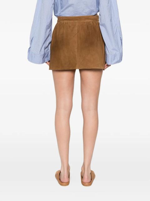 Maje suede mini skirt - Brown