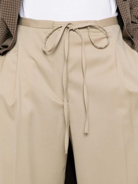 Róhe drawstring pleated trousers - Neutrals