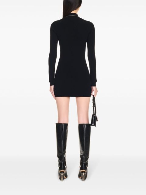 Off-White intarsia-knit logo dress - Black