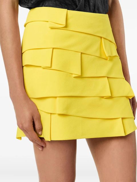 Versace layered ruffled mini skirt - Yellow