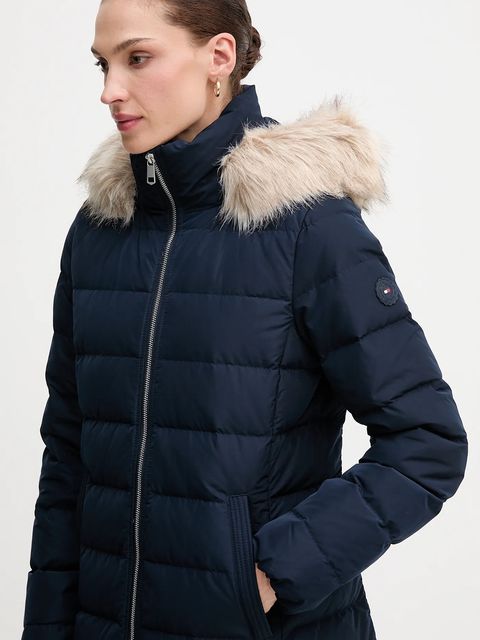 Tommy Hilfiger kurtka puchowa kolor granatowy zimowa WW0WW47542