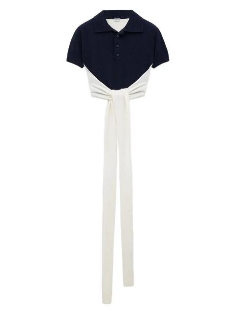 LOEWE knot-detail polo top - Blue - zdjęcie produktu nr 1