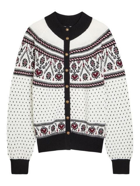 KHAITE intarsia-knit cardigan - White - zdjęcie produktu nr 1