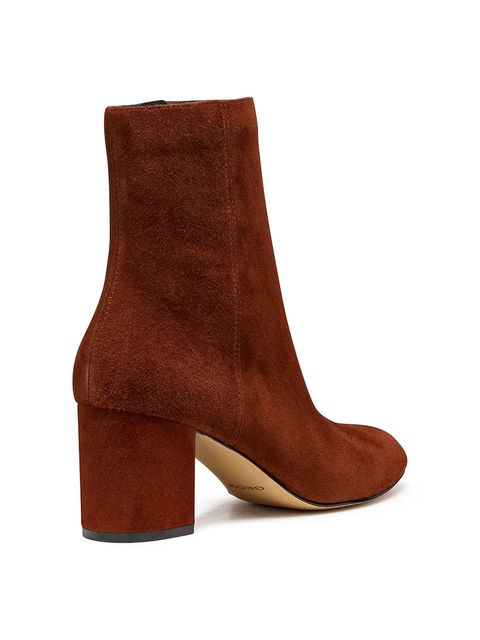 Geox botki zamszowe D VIRNILISA 65 damskie kolor brązowy na słupku D56YYE 000ZT C6014