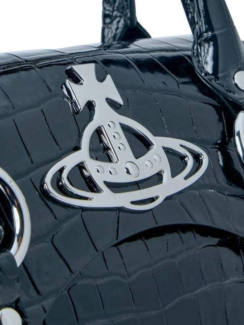 Vivienne Westwood logo-plaque tote bag - Black