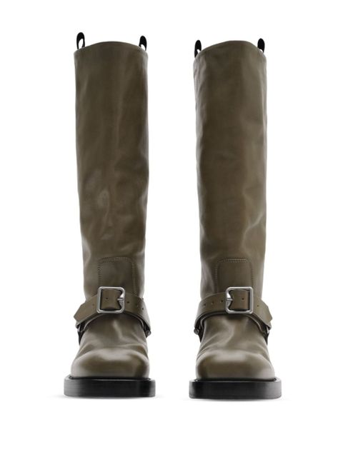 Burberry leather knee-high boots - Brown