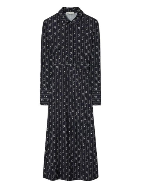 Tory Burch paisley-print belted shirtdress - Blue - zdjęcie produktu nr 1
