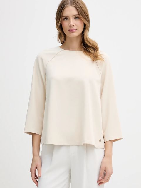 Joop! bluzka damska kolor beżowy gładka 30100460 - zdjęcie produktu nr 1