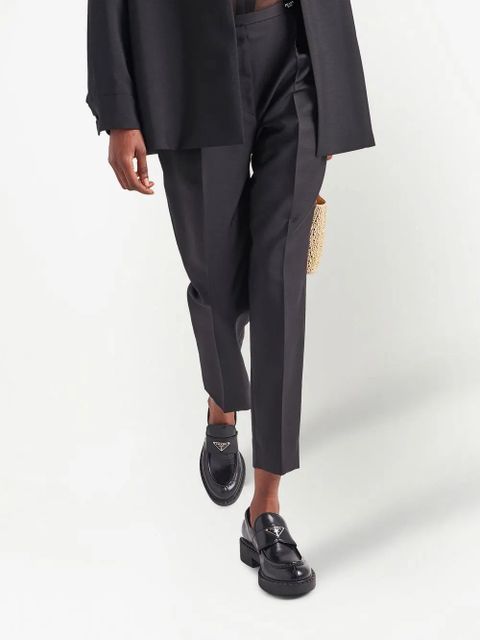 Prada kid-mohair tailored trousers - Black