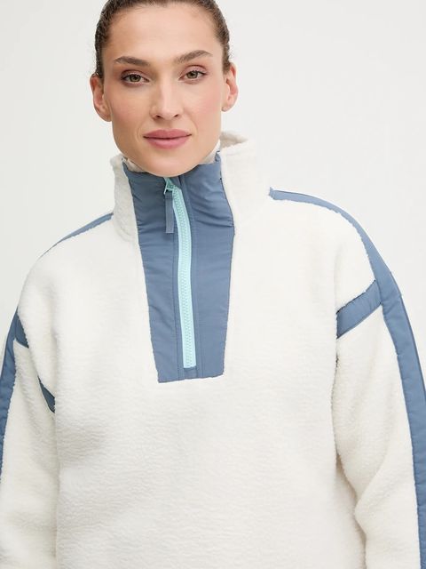 Helly Hansen bluza polarowa IMPERIAL damska kolor beżowy gładka 49581