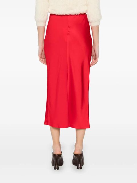 AMI Paris satin midi skirt - Red - zdjęcie produktu nr 2