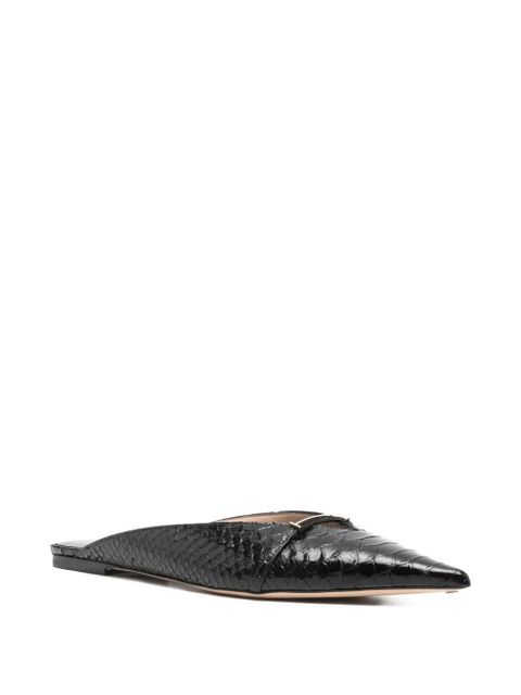 TOM FORD python-effect pointed-toe mules - Black - zdjęcie produktu nr 2