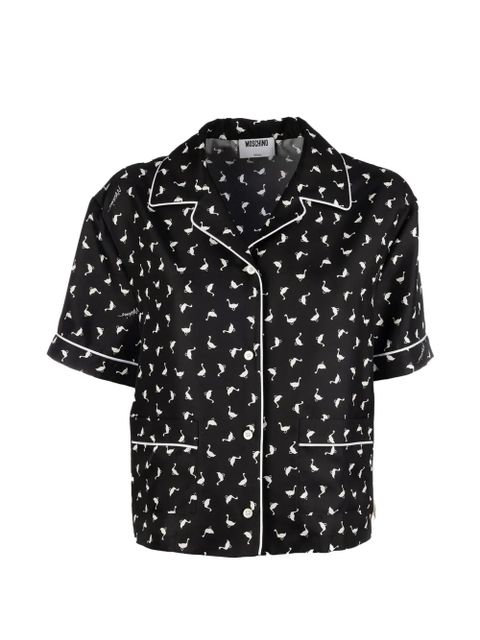 Moschino goose-print piped shirt - Black - zdjęcie produktu nr 1